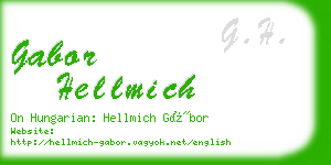 gabor hellmich business card